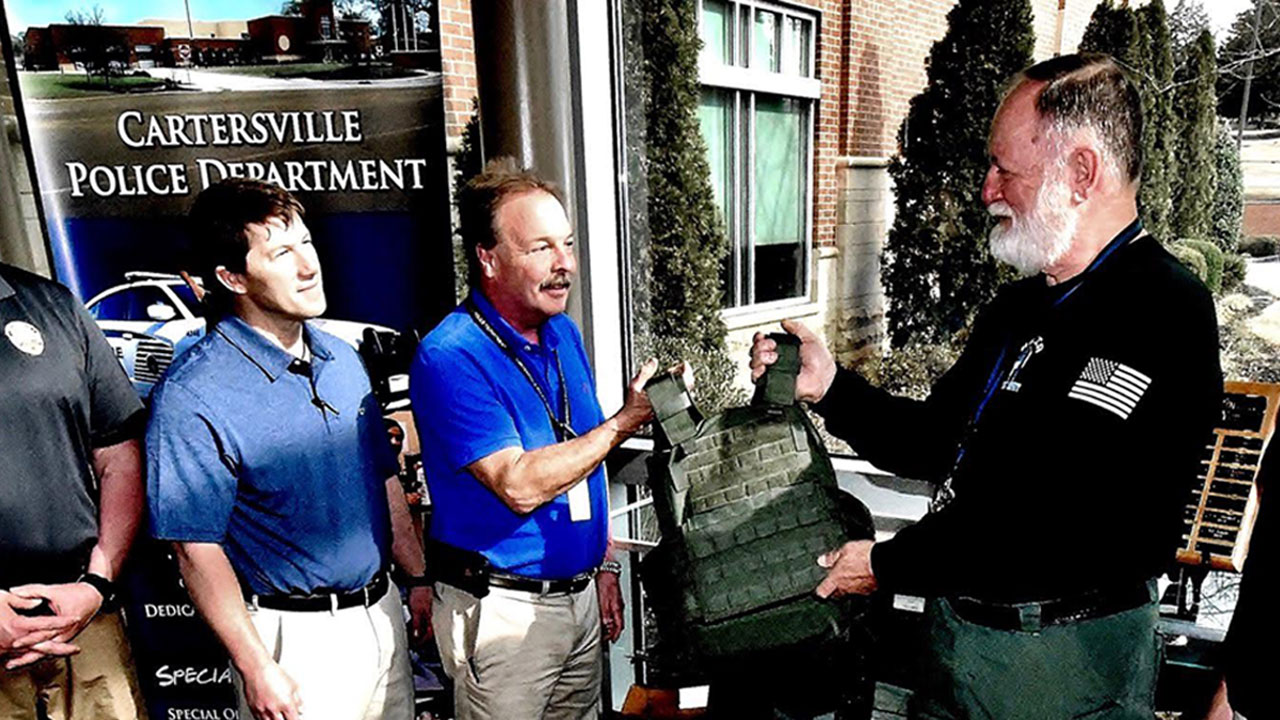 Media image Catersville Police accepting body armor win donation