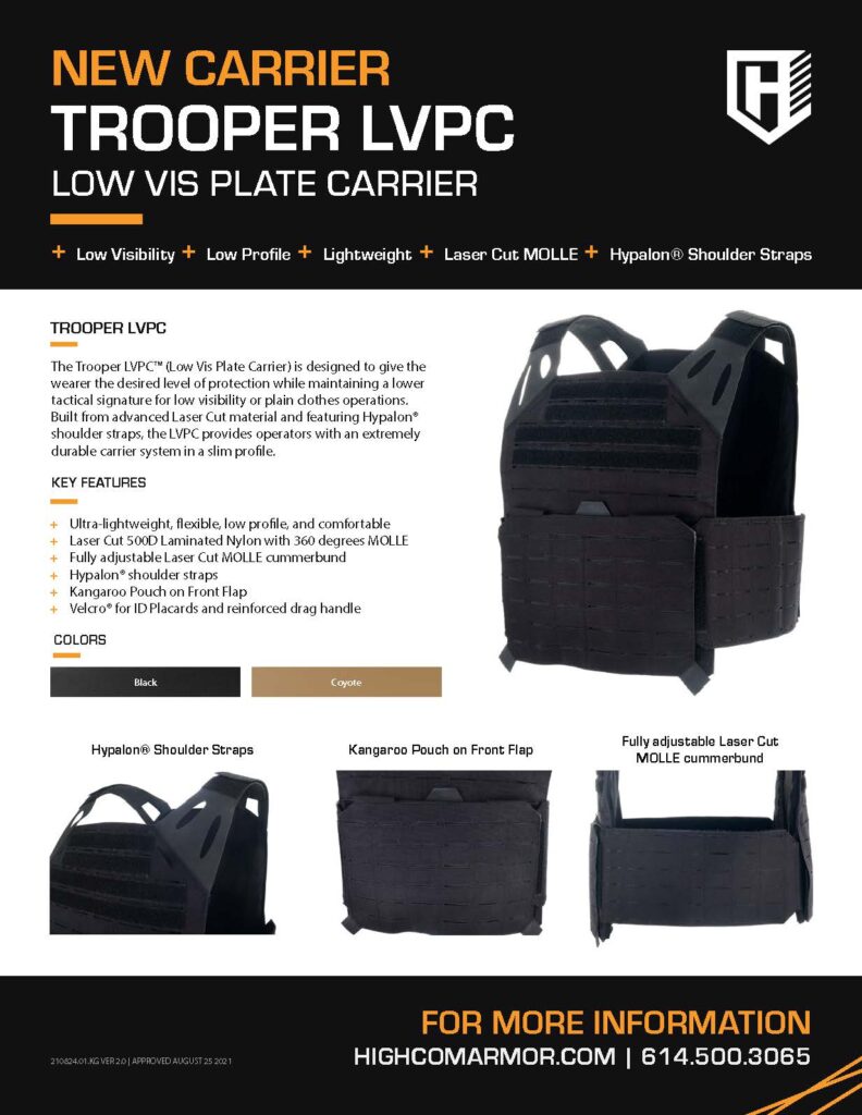 HighCom Armor Trooper LVPC Plate Carrier Sales Slick fillable PDF